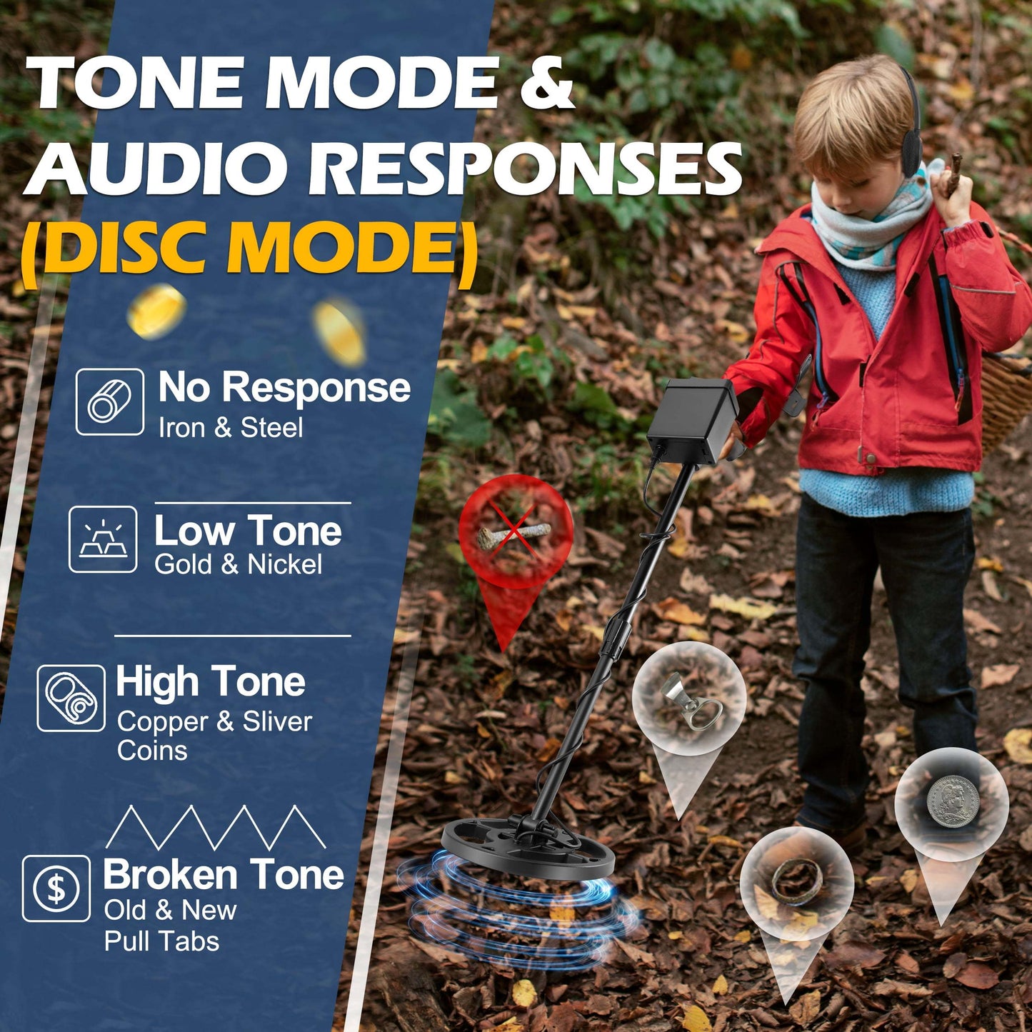 Finding Treasure - Adjustable Portable Metal Detectors