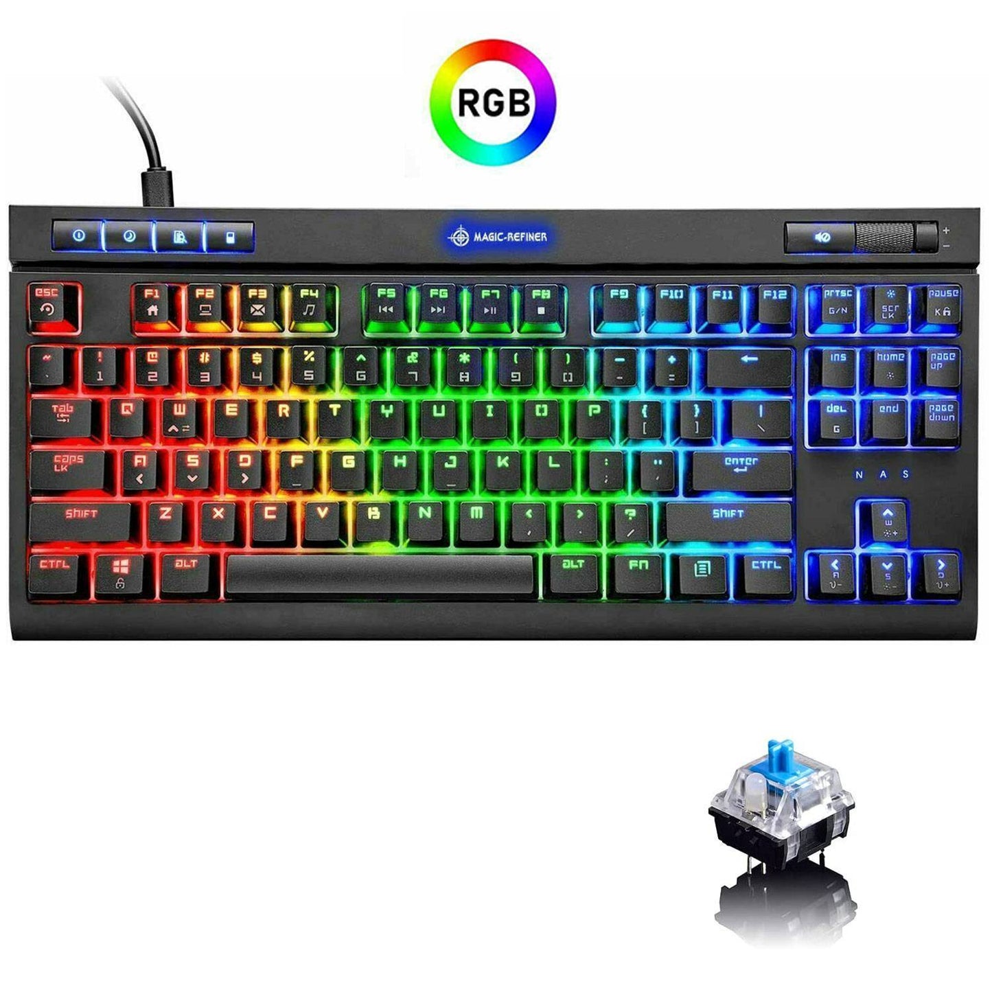 87 Keys Wired Mechanical Gaming Keyboard Type C