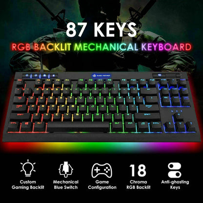 87 Keys Wired Mechanical Gaming Keyboard Type C