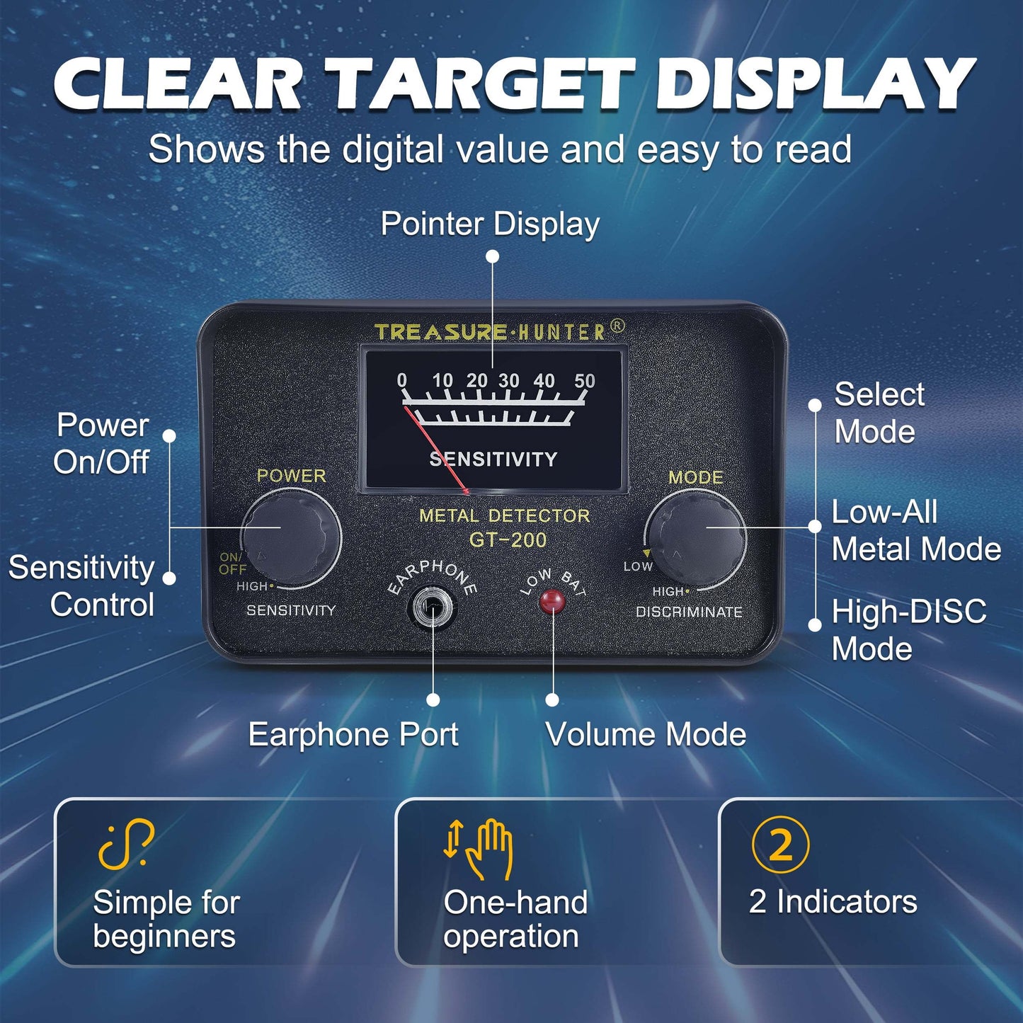Finding Treasure - Adjustable Portable Metal Detectors