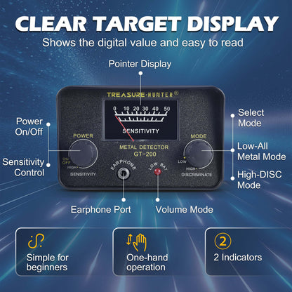Finding Treasure - Adjustable Portable Metal Detectors