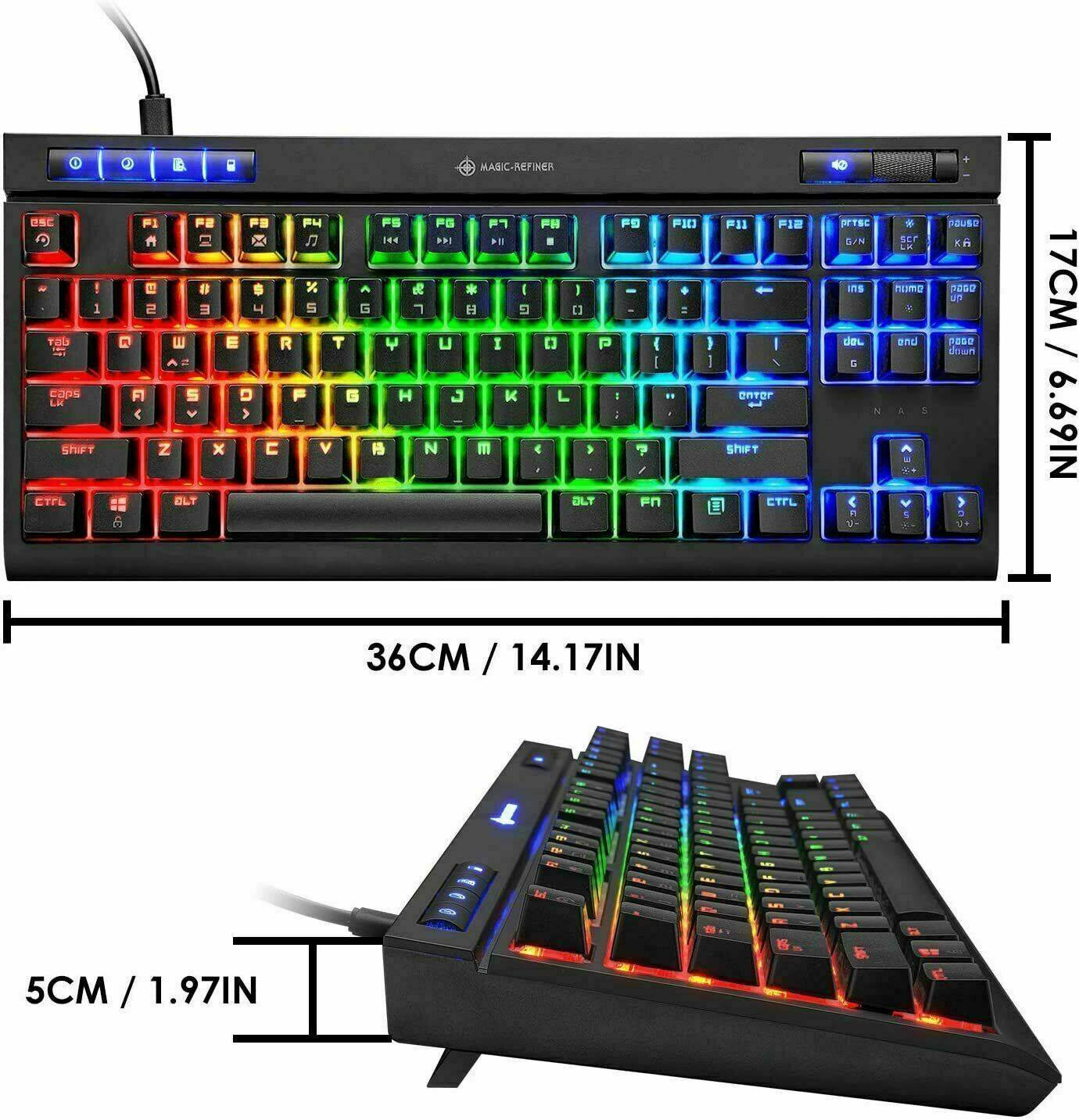 87 Keys Wired Mechanical Gaming Keyboard Type C