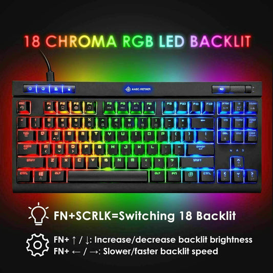 87 Keys Wired Mechanical Gaming Keyboard Type C